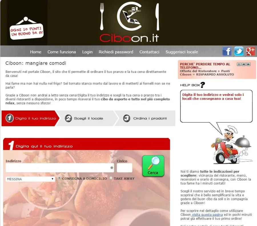 Ciboon.it: cibo a domicilio a Messina